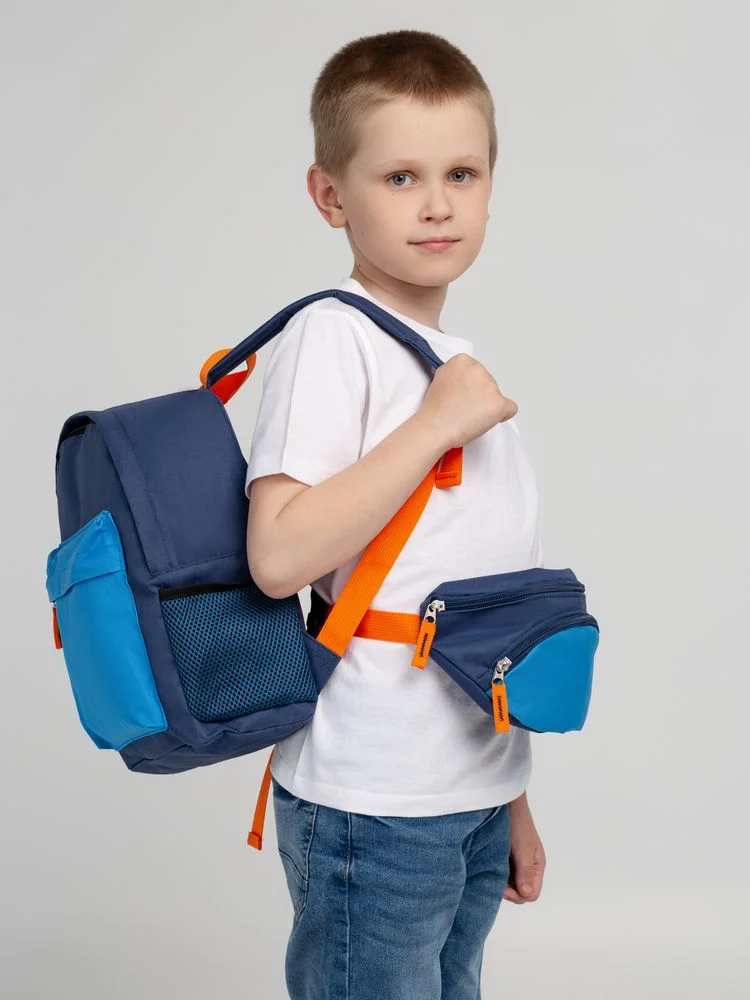 Поясная сумка детская Kiddo синяя с голубым - фото 5