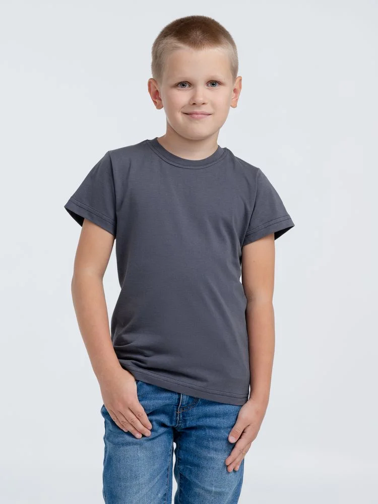 Футболка детская T-Bolka Kids темно-серая графит - фото 6