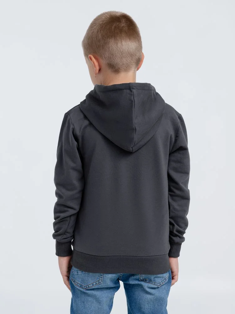 Толстовка с капюшоном детская Kirenga Kids темно-серая графит - фото 7