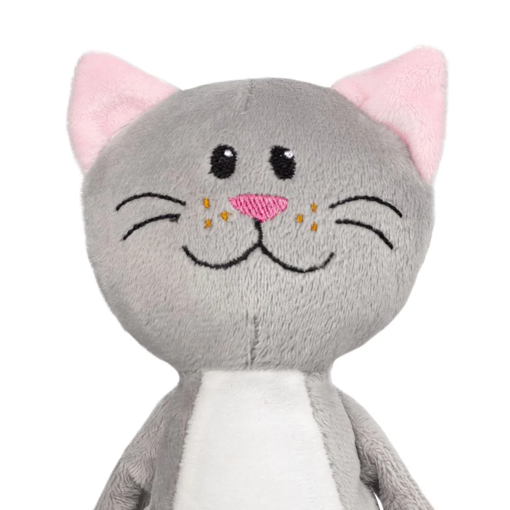 Мягкая игрушка Beastie Toys котик с белым шарфом - фото 3