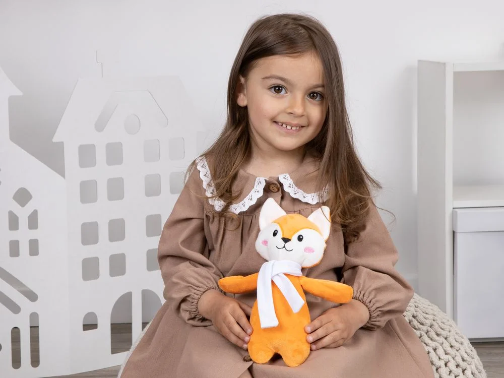 Мягкая игрушка Beastie Toys лисенок с белым шарфом - фото 6