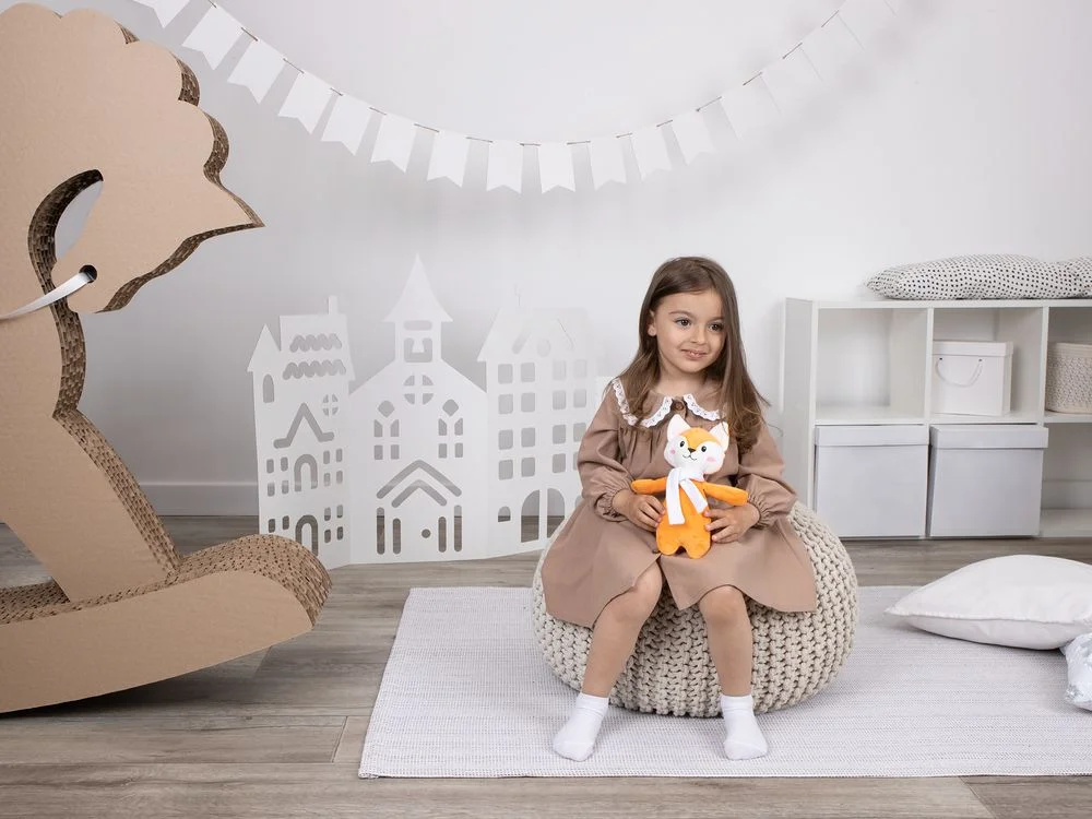 Мягкая игрушка Beastie Toys лисенок с белым шарфом - фото 7