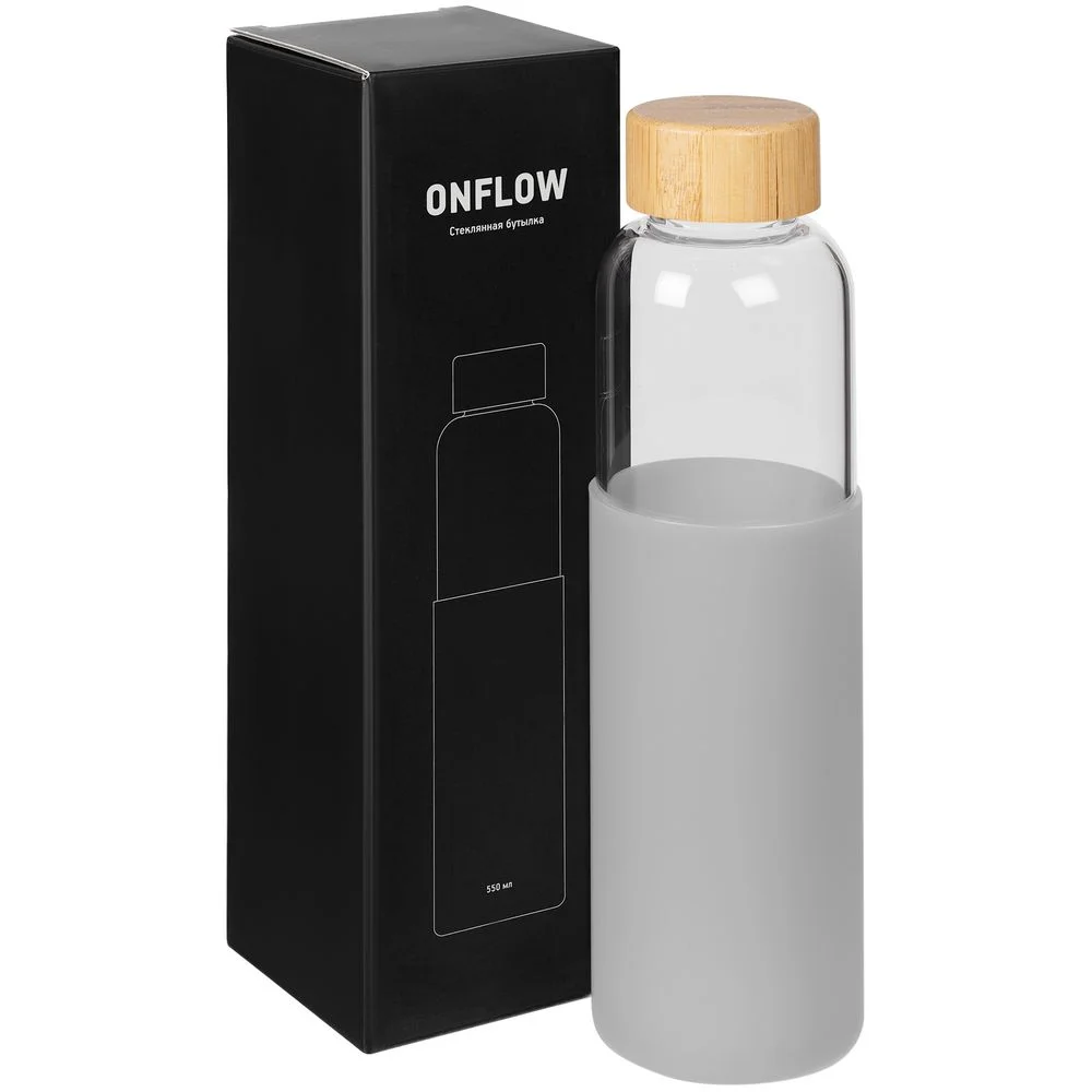 Бутылка для воды Onflow серая - фото 7