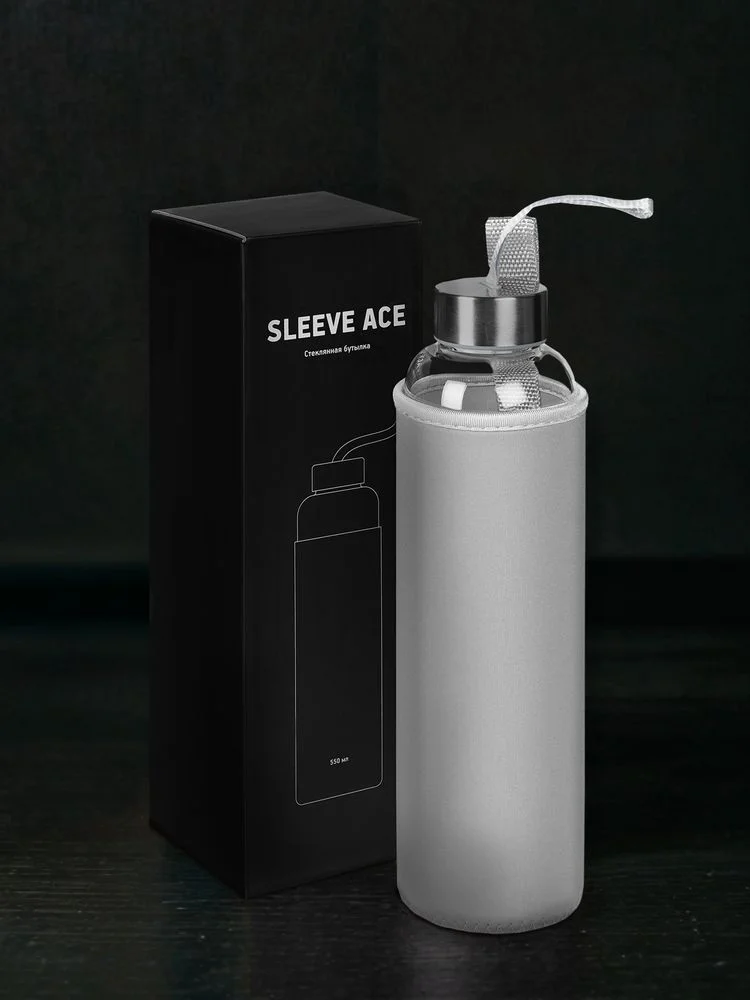 Бутылка для воды Sleeve Ace серая - фото 8
