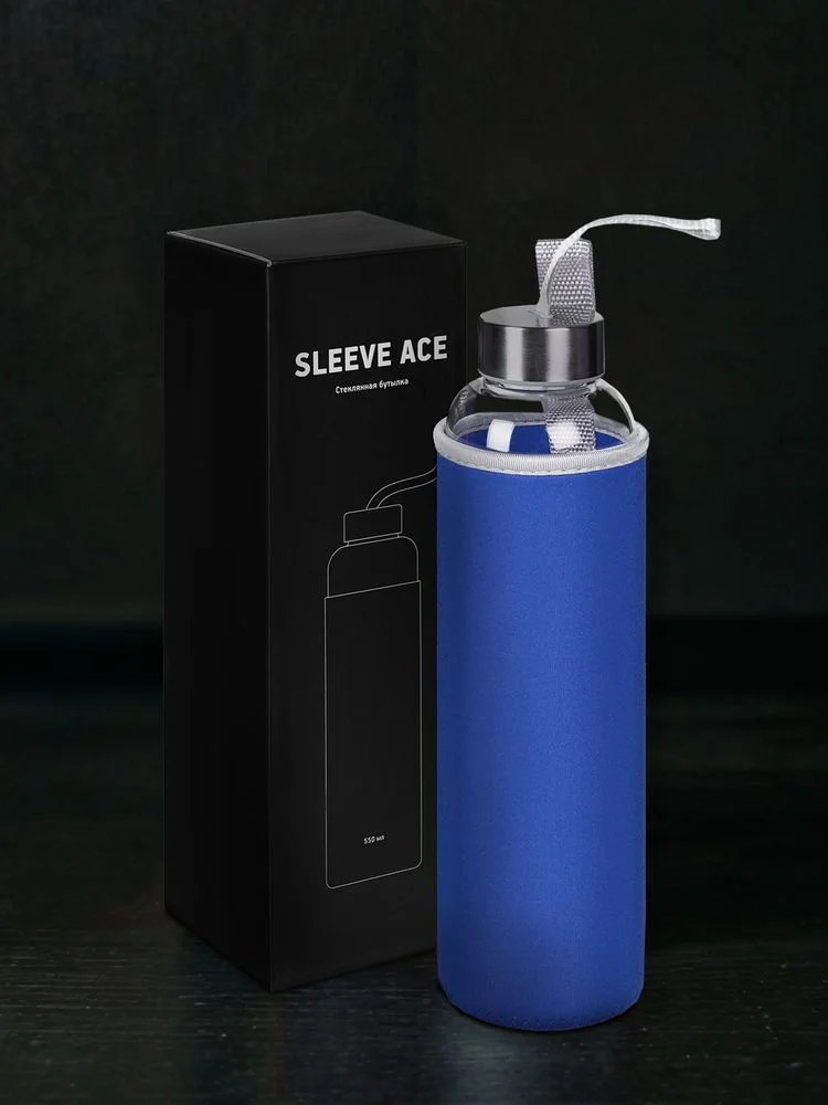 Бутылка для воды Sleeve Ace синяя - фото 8