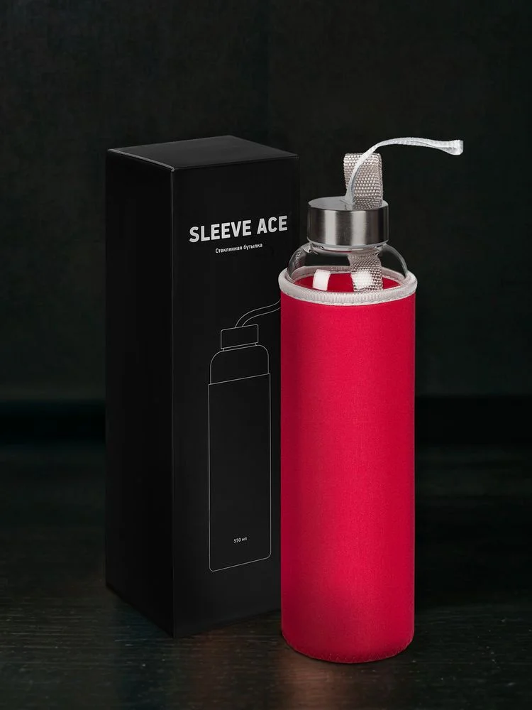 Бутылка для воды Sleeve Ace красная - фото 8