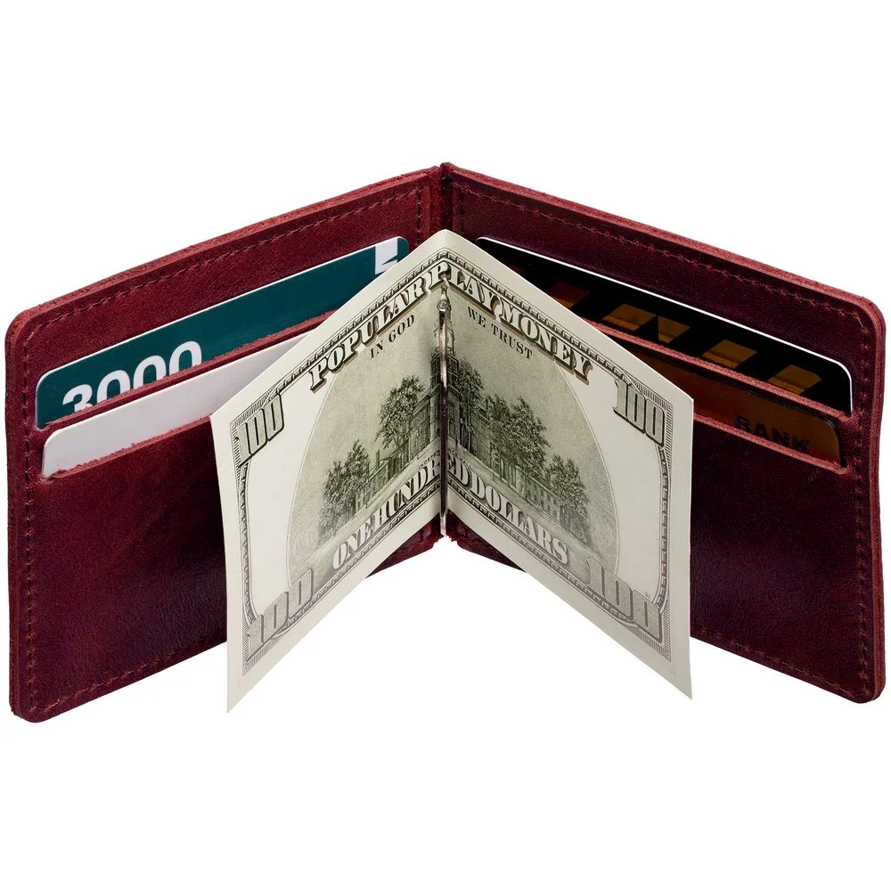 Зажим для купюр Apache темно-красный - фото 6