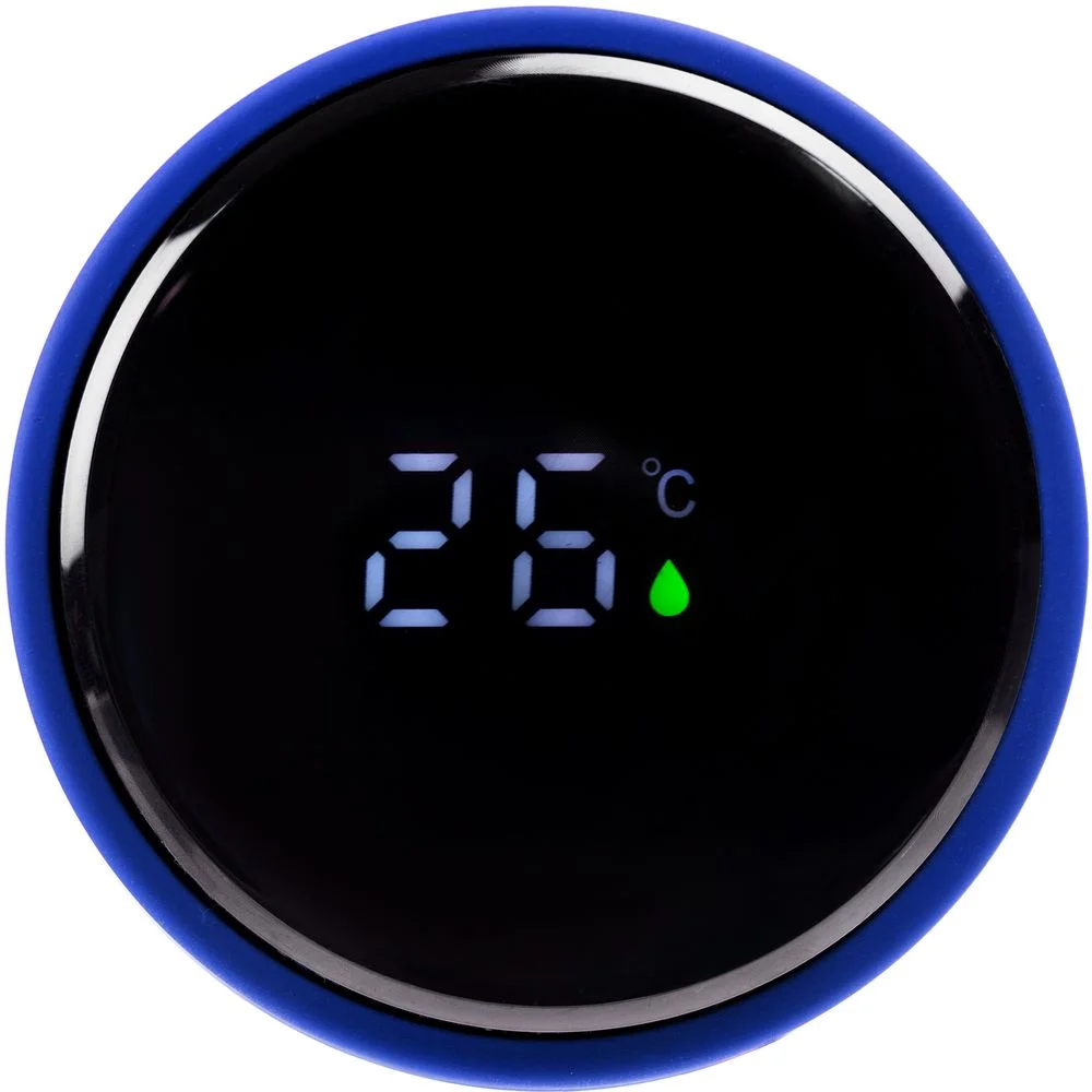 Смарт-бутылка с заменяемой батарейкой Long Therm Soft Touch синяя - фото 6