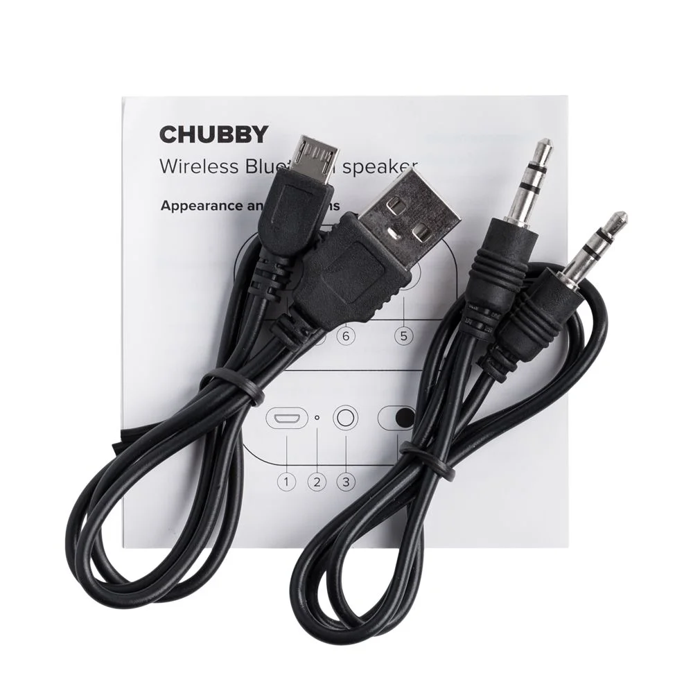 Беспроводная колонка Chubby, серая с голубым - фото 7