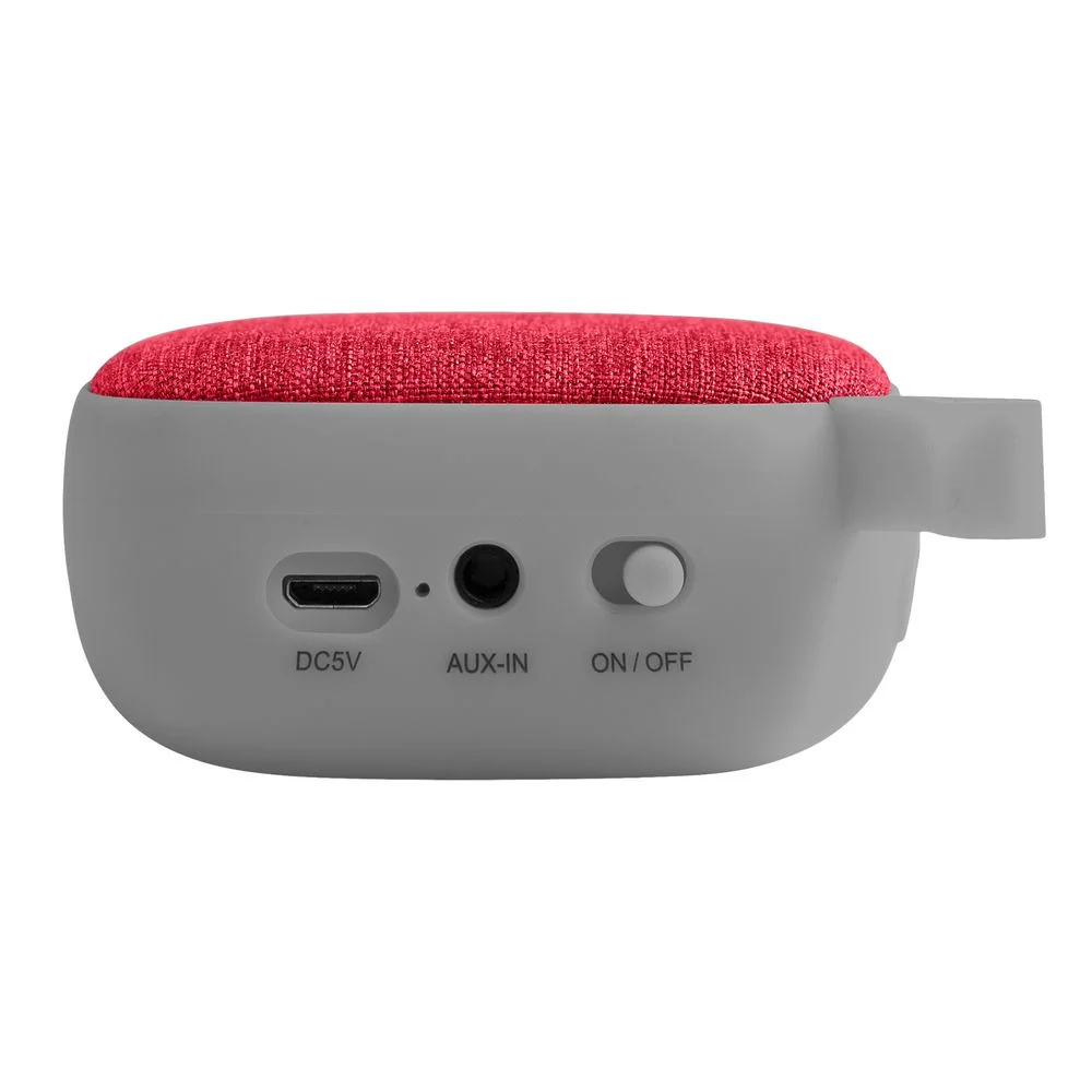 Беспроводная колонка Chubby, серая с красным - фото 4