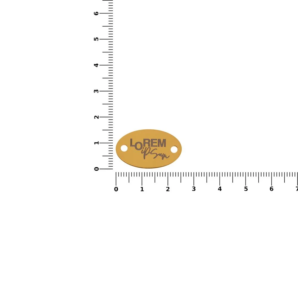 Шильдик металлический Alfa Oval, золотистый - фото 2