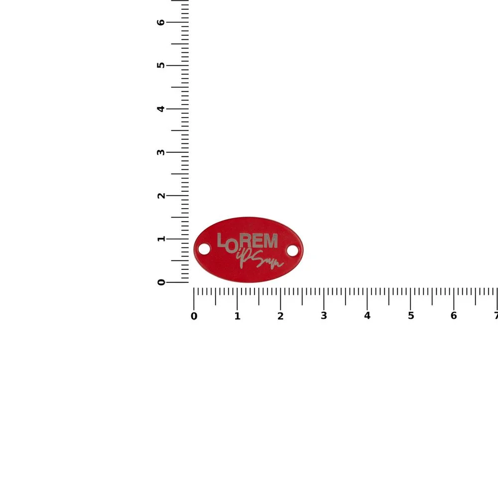 Шильдик металлический Alfa Oval, красный - фото 2