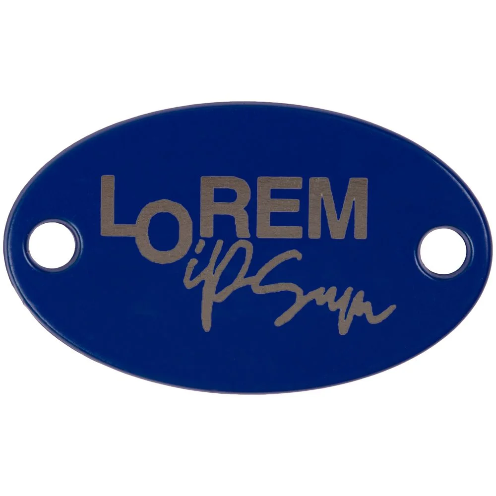 Шильдик металлический Alfa Oval синий - фото 3