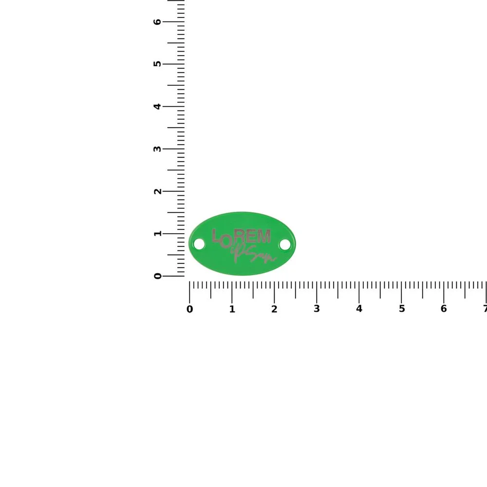 Шильдик металлический Alfa Oval зеленый неон - фото 2