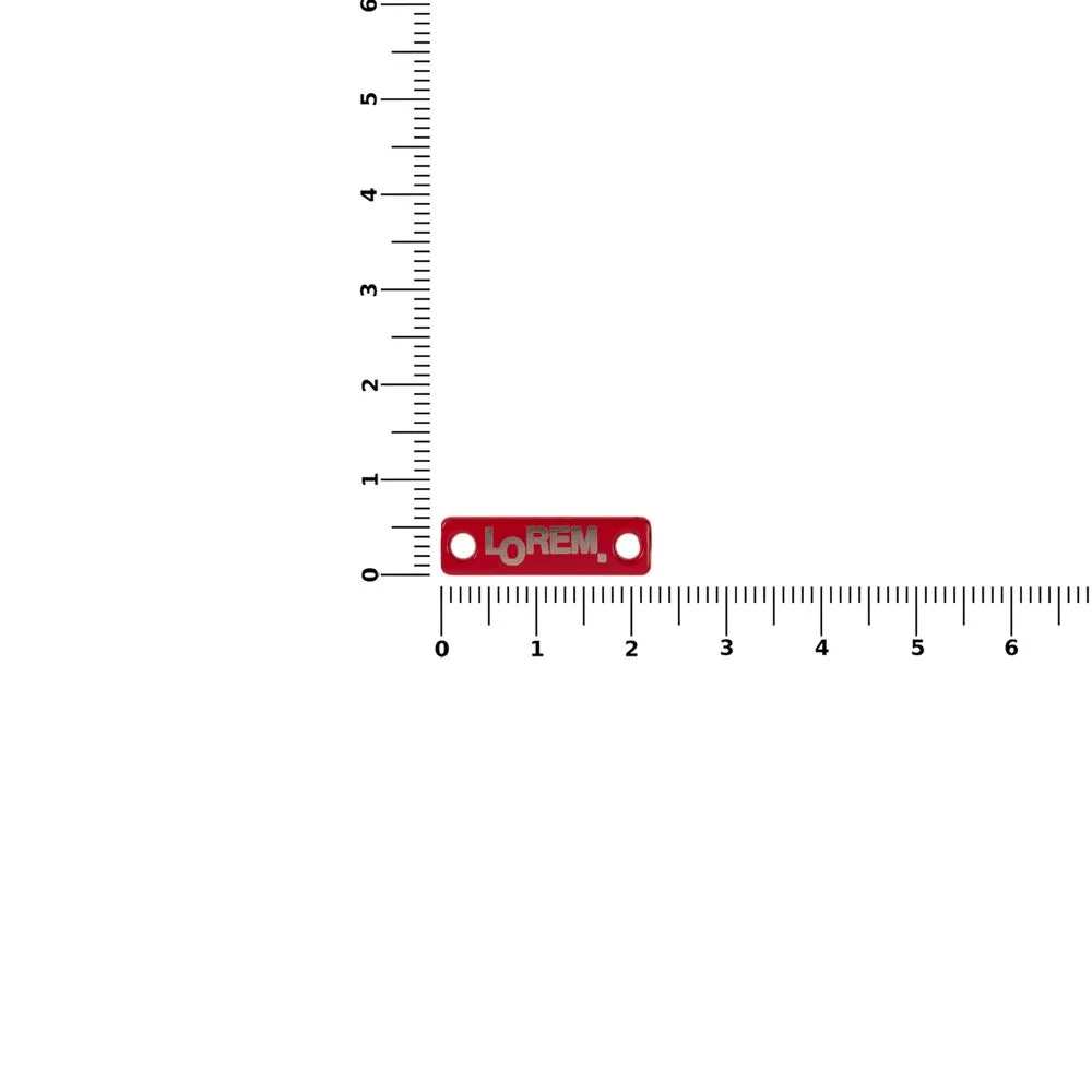 Шильдик металлический Alfa Liten красный - фото 2