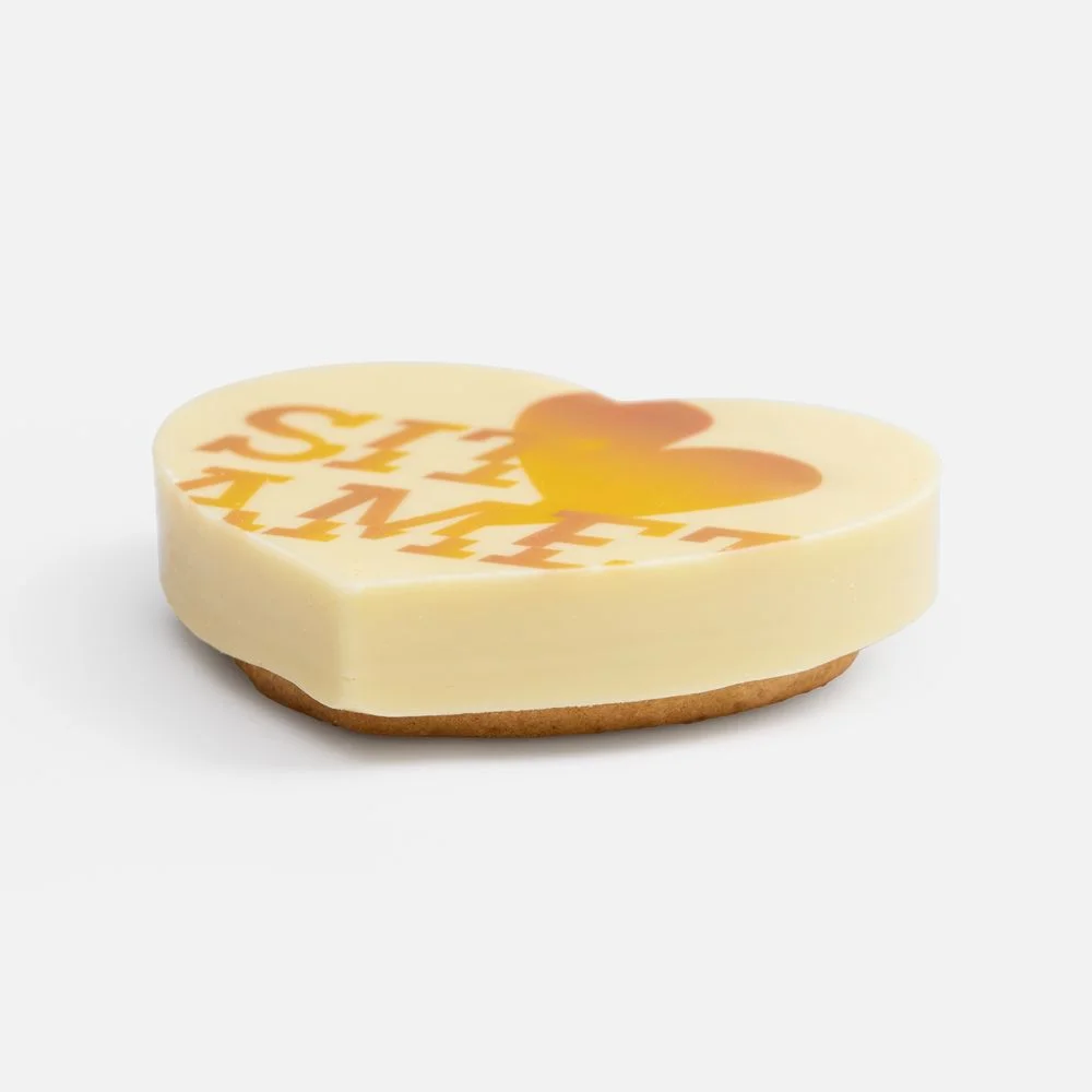 Печенье Dream White в белом шоколаде сердце - фото 2