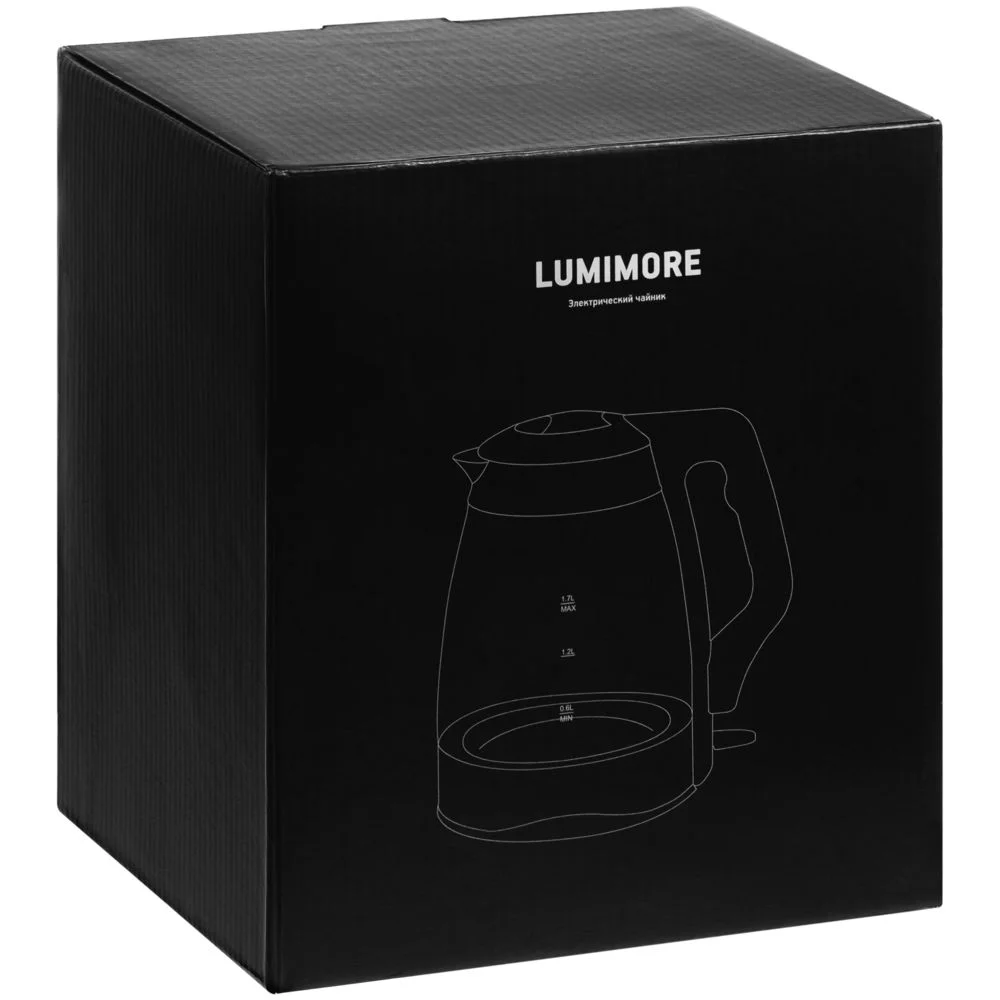 Электрический чайник Lumimore стеклянный серебристо-черный - фото 8