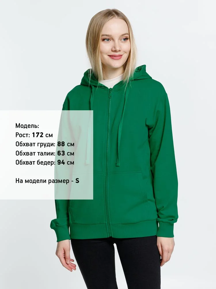 Толстовка на молнии с капюшоном Siverga 2.0 зеленая - фото 10