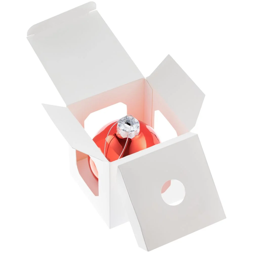 Елочный шар Finery Gloss 8 см глянцевый красный - фото 4