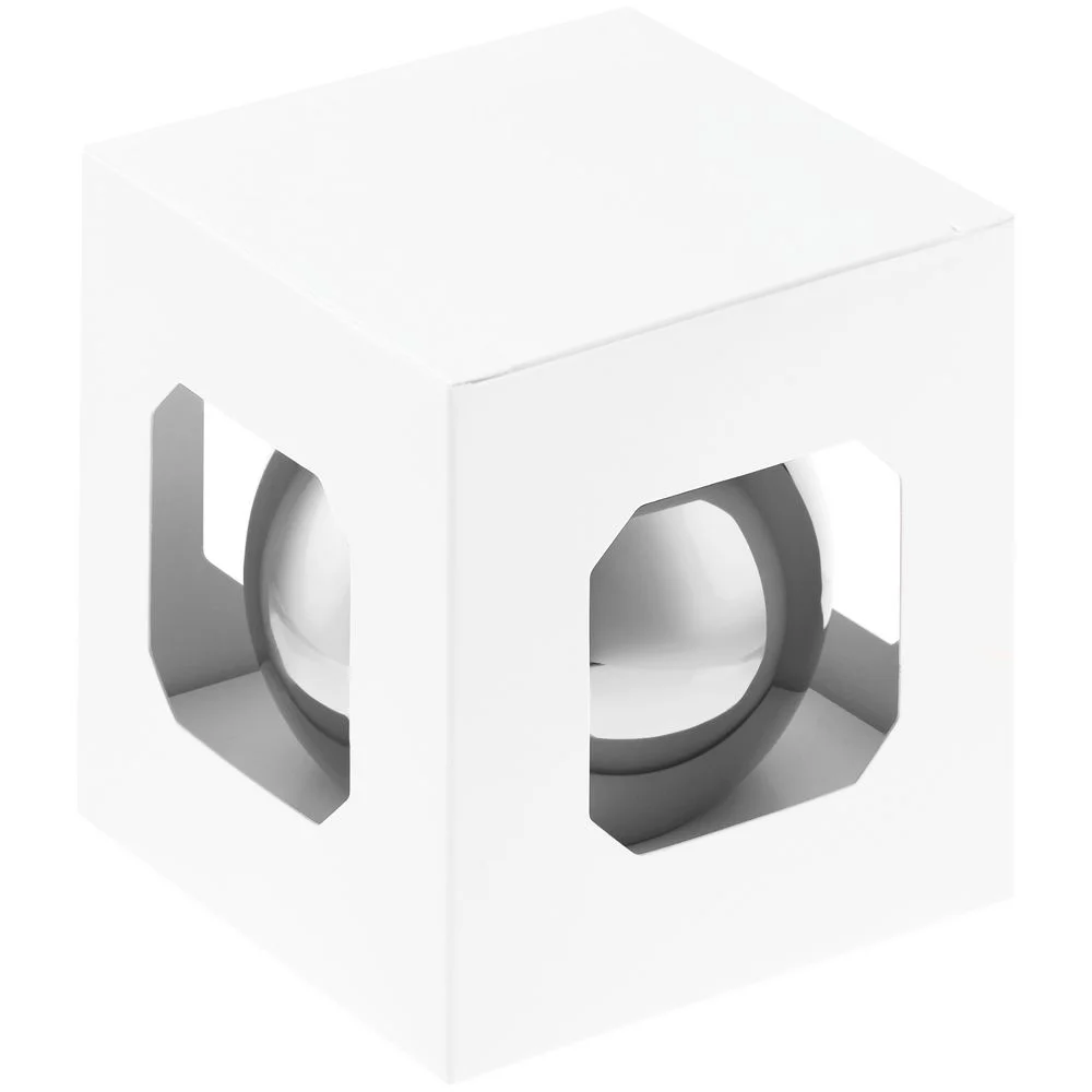 Елочный шар Finery Gloss 8 см глянцевый серебристый - фото 2