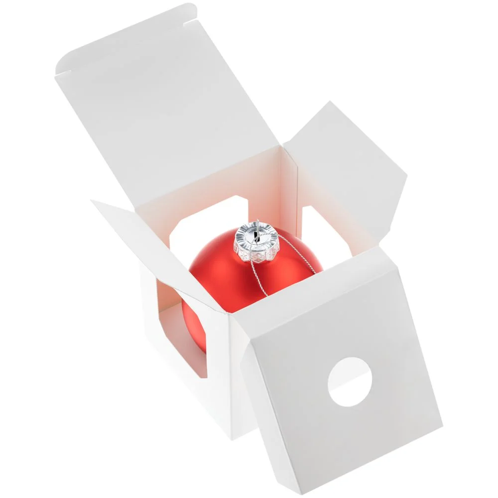 Елочный шар Finery Matt, 8 см, матовый красный - фото 4