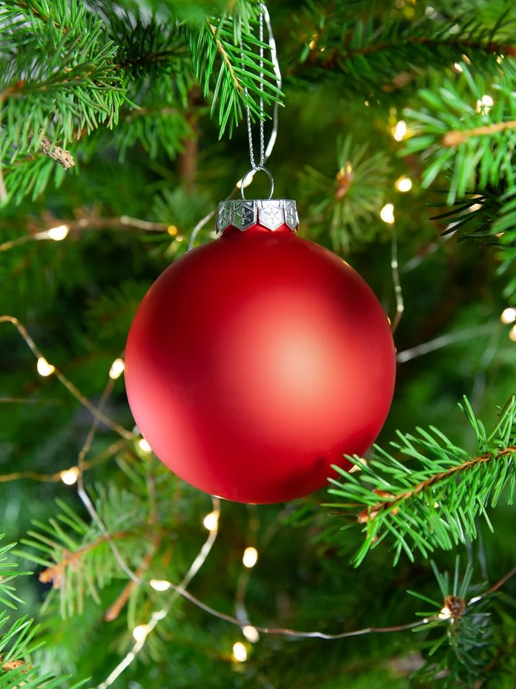 Елочный шар Finery Matt, 8 см, матовый красный - фото 5