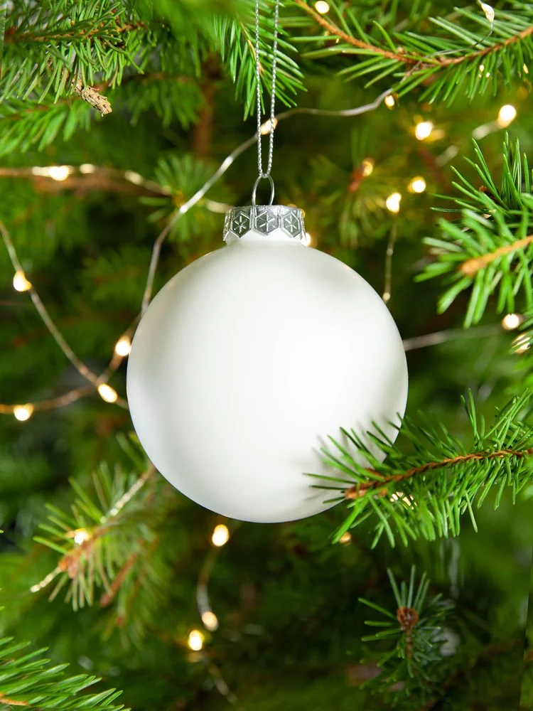 Елочный шар Finery Matt, 8 см, матовый белый - фото 5