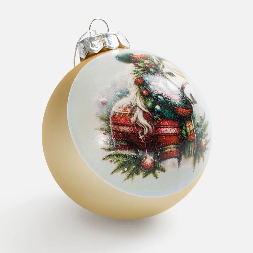 Елочный шар Finery Matt, 8 см, матовый золотистый - фото 6