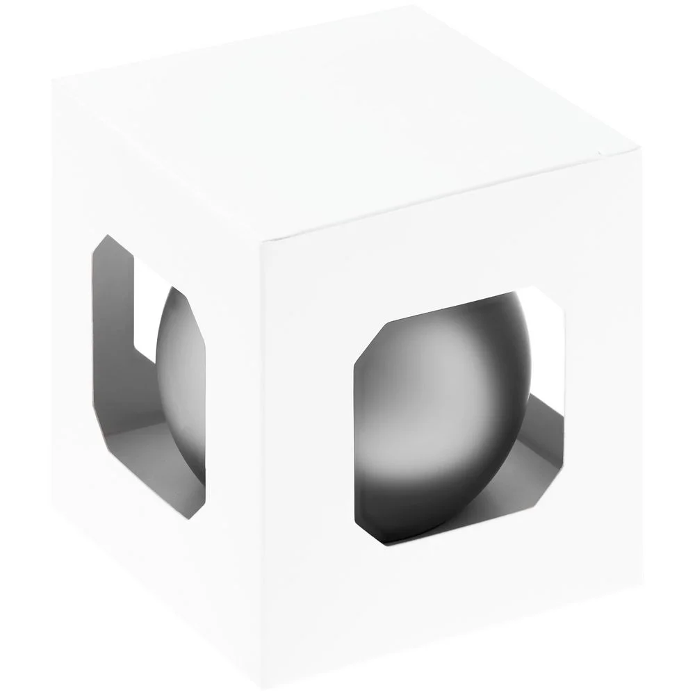 Елочный шар Finery Matt, 8 см, матовый серебристый - фото 2