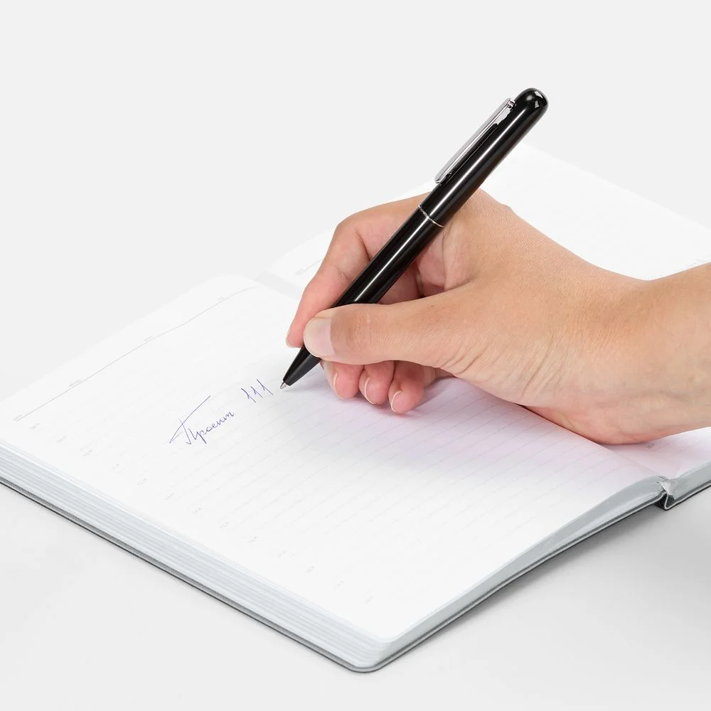 Ручка шариковая Scribo матовая черная - фото 4