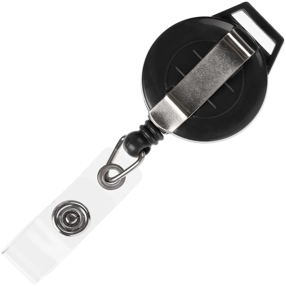 Ретрактор Attach New с ушком под ленту, черный - фото 2
