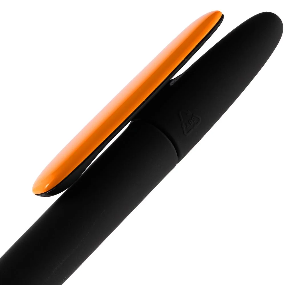 Ручка шариковая Prodir DS5 TRR-P Soft Touch черная с оранжевым - фото 5