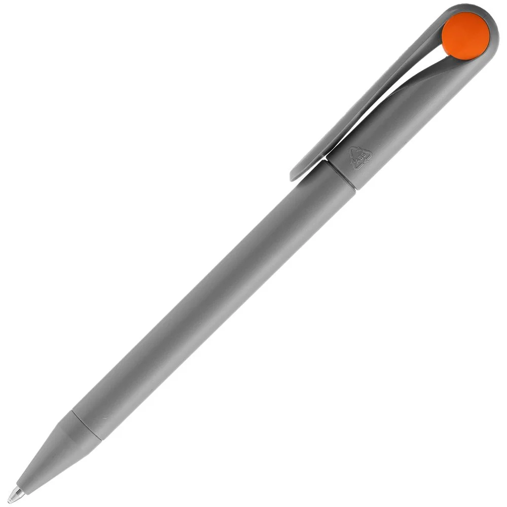 Ручка шариковая Prodir DS1 TMM Dot серая с оранжевым - фото 2