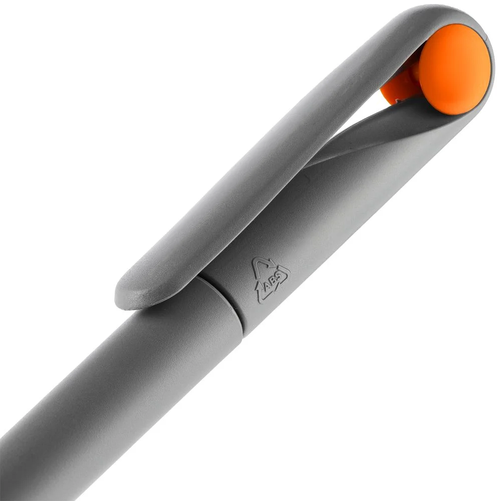 Ручка шариковая Prodir DS1 TMM Dot серая с оранжевым - фото 5