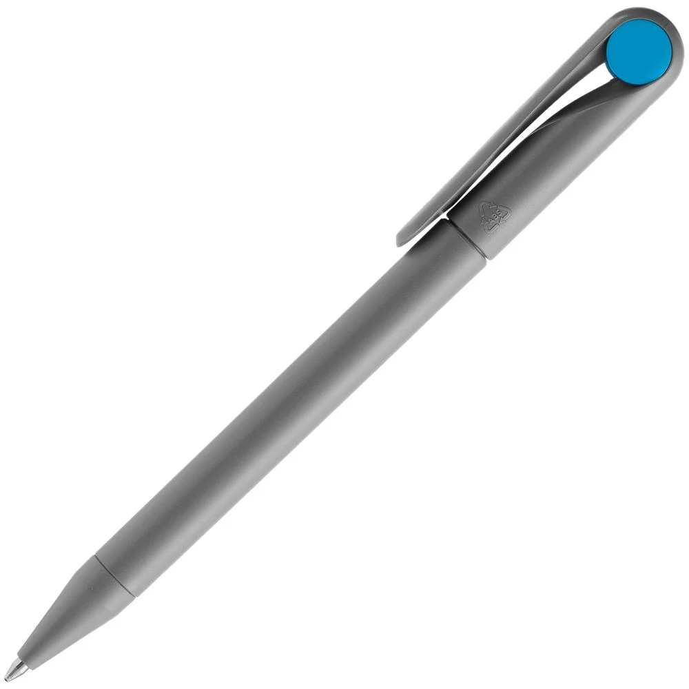 Ручка шариковая Prodir DS1 TMM Dot серая с голубым - фото 2