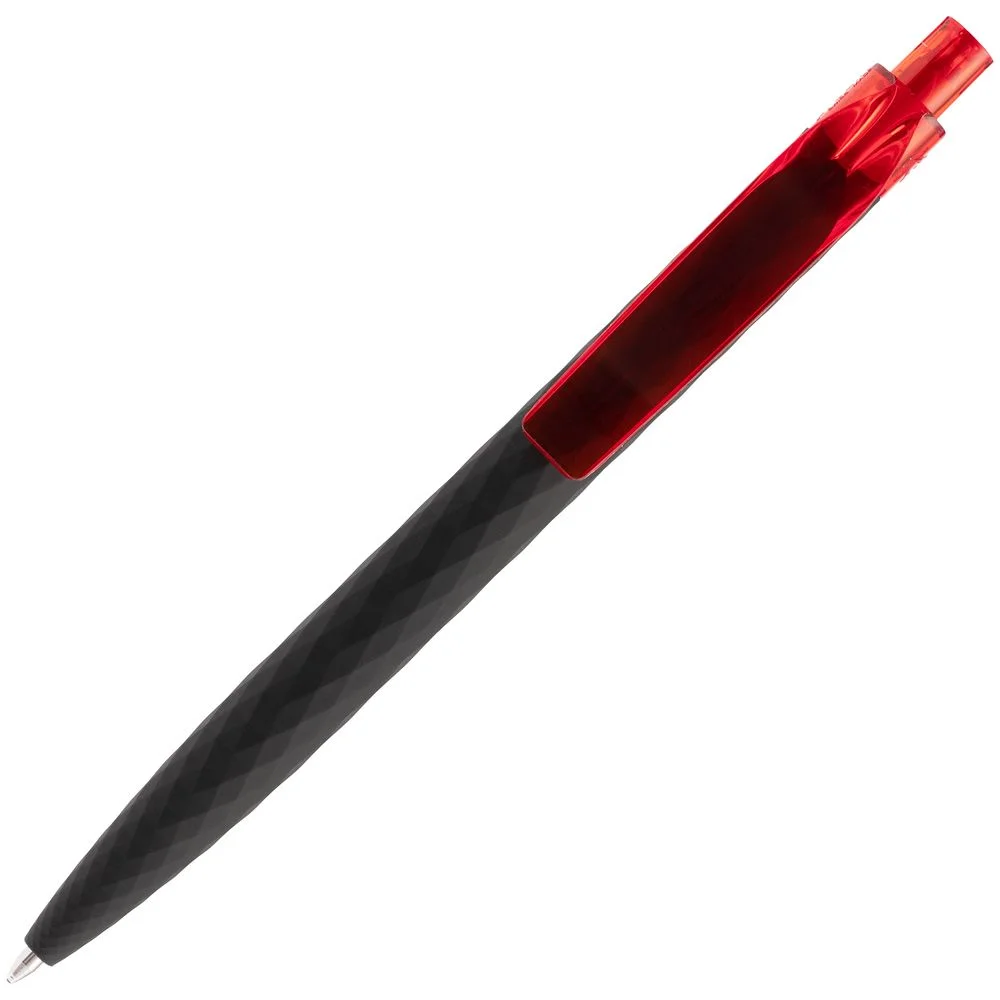 Ручка шариковая Prodir QS01 PRT-T Soft Touch черная с красным - фото 4