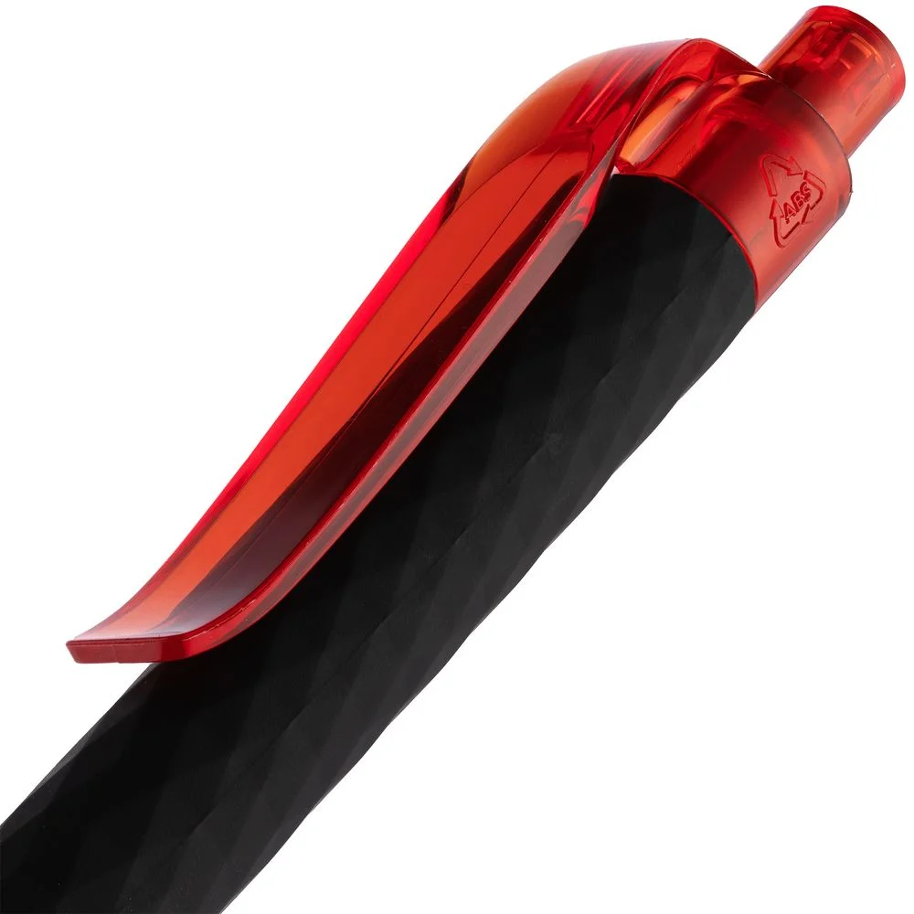 Ручка шариковая Prodir QS01 PRT-T Soft Touch черная с красным - фото 5