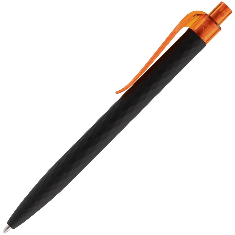 Ручка шариковая Prodir QS01 PRT-T Soft Touch черная с оранжевым - фото 3