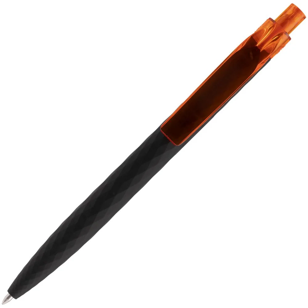 Ручка шариковая Prodir QS01 PRT-T Soft Touch черная с оранжевым - фото 4