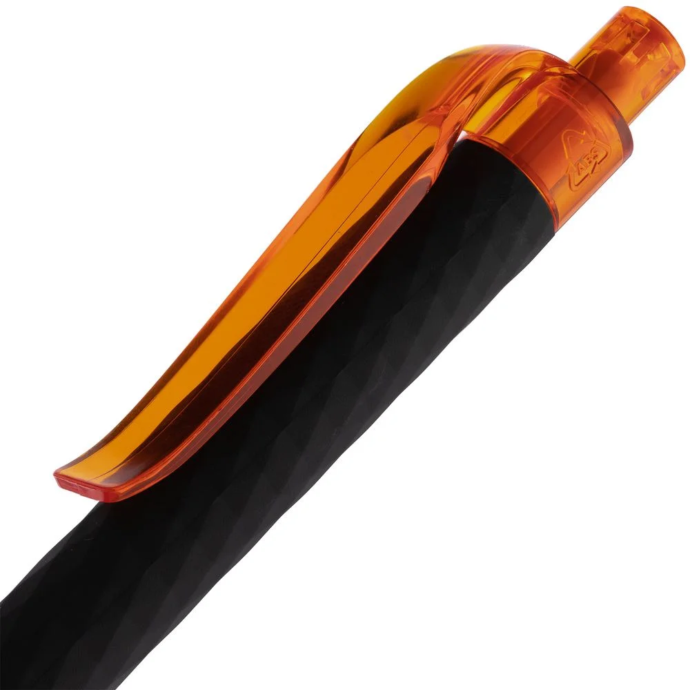 Ручка шариковая Prodir QS01 PRT-T Soft Touch черная с оранжевым - фото 5