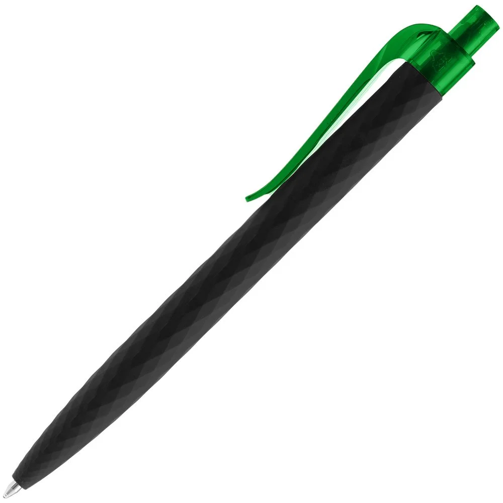 Ручка шариковая Prodir QS01 PRT-T Soft Touch черная с зеленым - фото 2