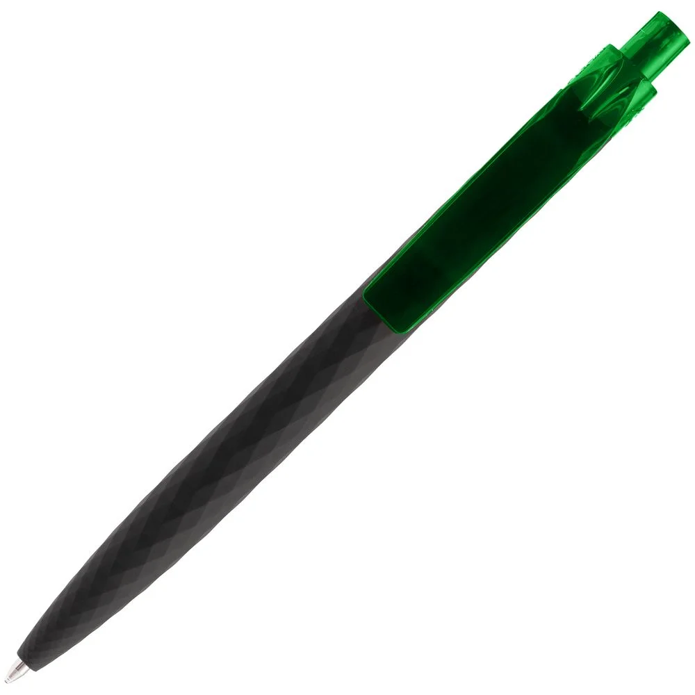 Ручка шариковая Prodir QS01 PRT-T Soft Touch черная с зеленым - фото 4