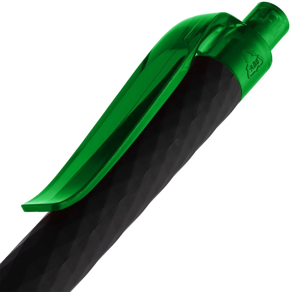 Ручка шариковая Prodir QS01 PRT-T Soft Touch черная с зеленым - фото 5