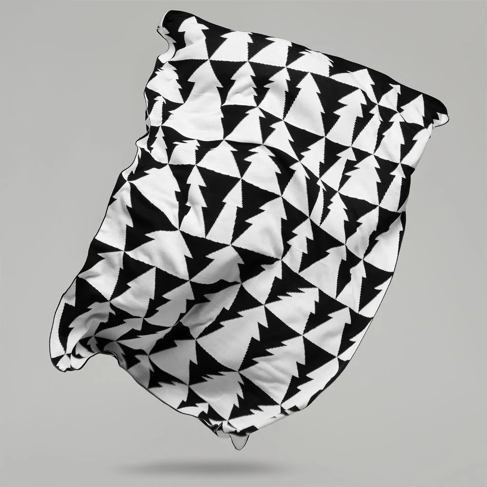 Плед «Танцующий лес», белый с черным - фото 8