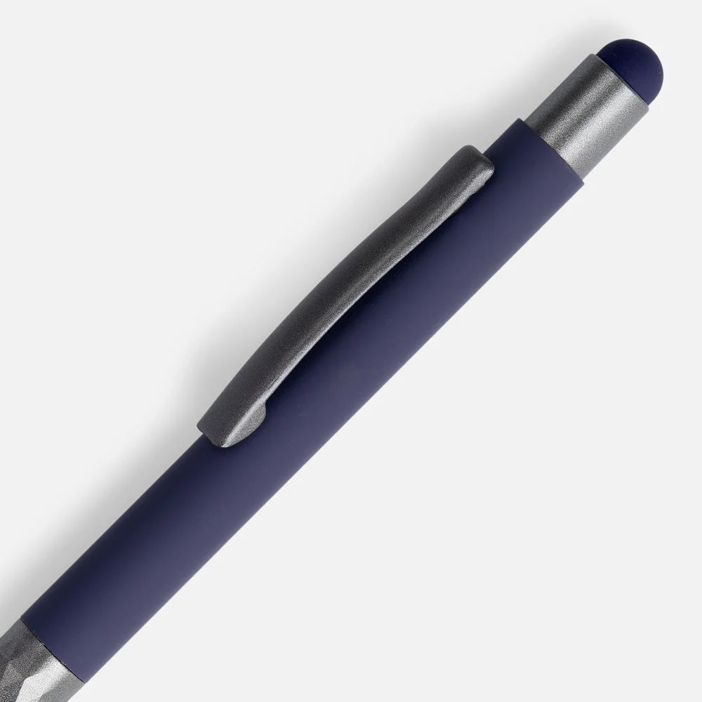 Ручка шариковая Digit Soft Touch со стилусом синяя - фото 3