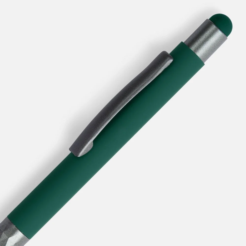 Ручка шариковая Digit Soft Touch со стилусом зеленая - фото 3