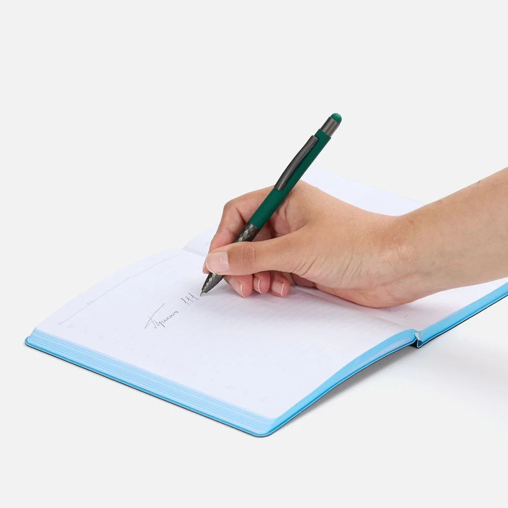 Ручка шариковая Digit Soft Touch со стилусом зеленая - фото 4