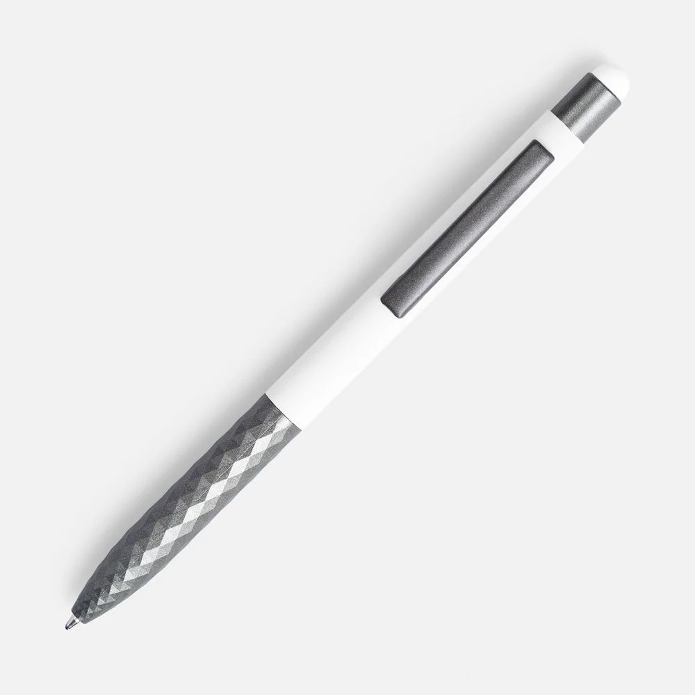 Ручка шариковая Digit Soft Touch со стилусом белая - фото 2