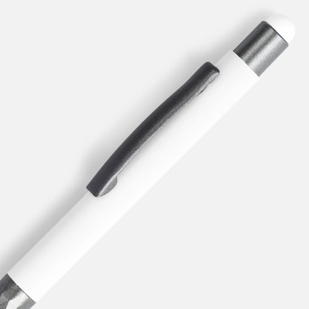 Ручка шариковая Digit Soft Touch со стилусом белая - фото 3