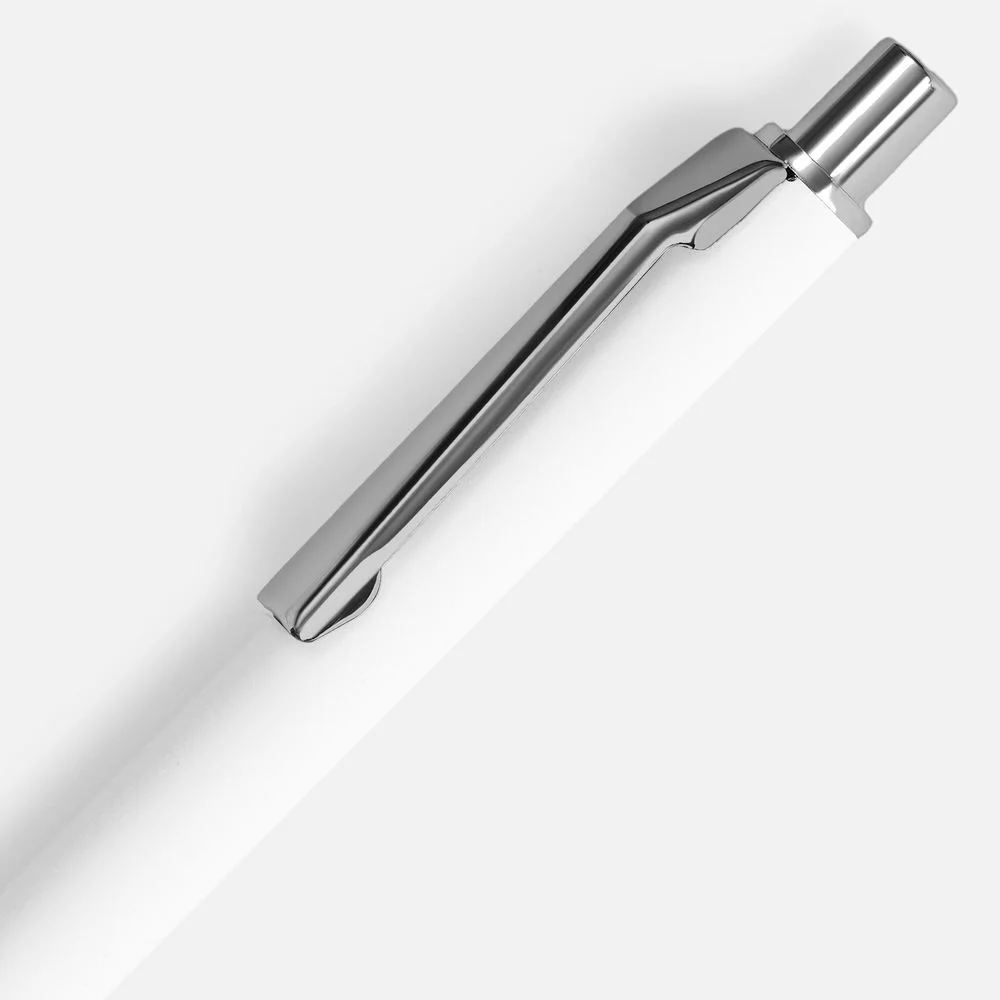 Ручка шариковая Lobby Soft Touch Chrome белая - фото 3